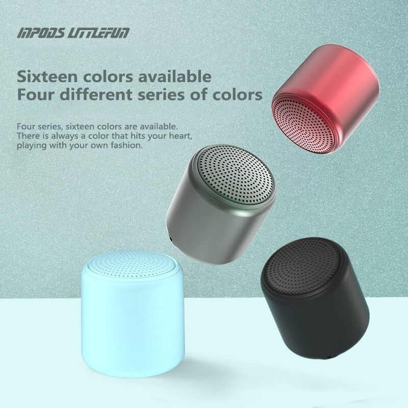 Macaron Mini Bluetooth Speaker Bass Wireless Audio Portable Speker Bulat Meriam Baja Kecil