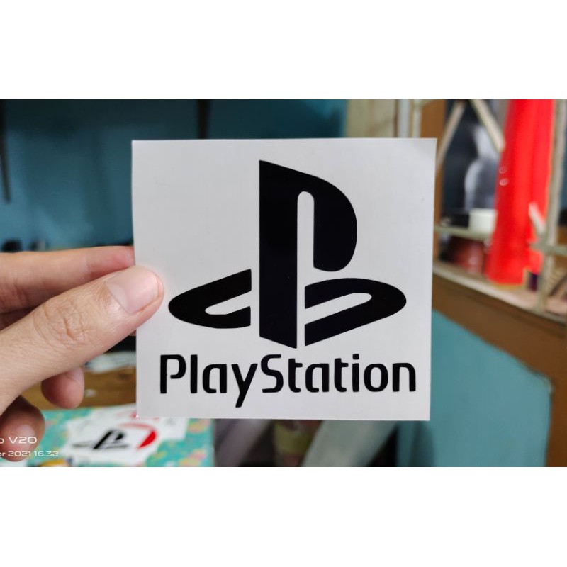 

stiker PS 1 custom cutting stiker murah
