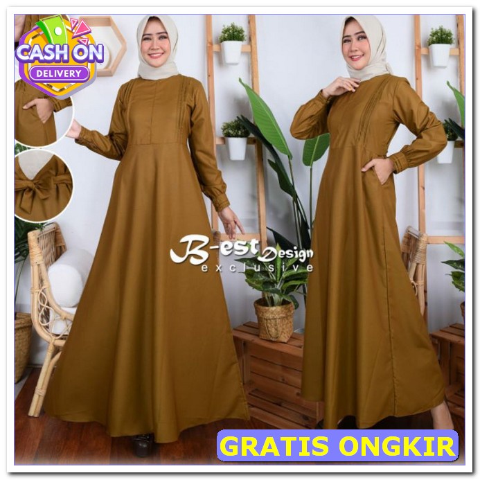 Gamis Terbaru 2022 Bj Gamis Lebaran Buju Games Kekinian Termurah Baju Muslimah Syari Bsju Muslim Mur