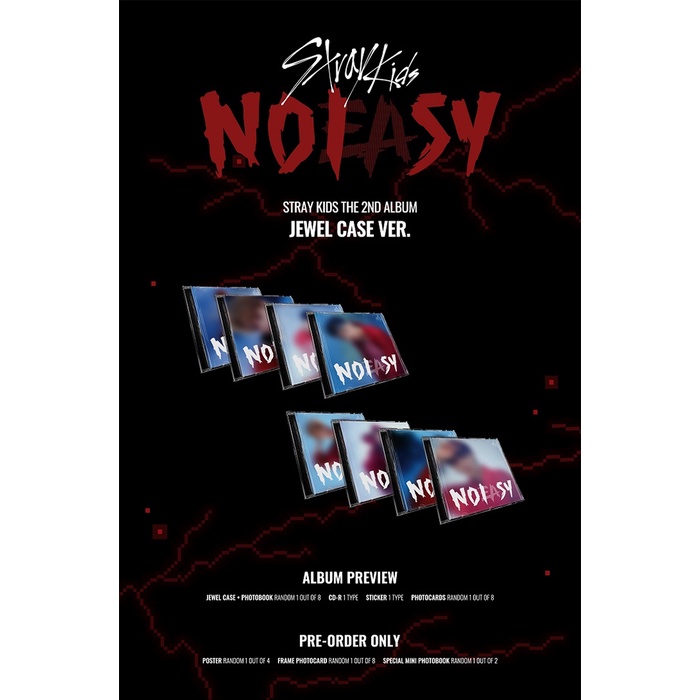 (RANDOM) STRAY KIDS - The 2nd Full Album NOEASY Jewel Case