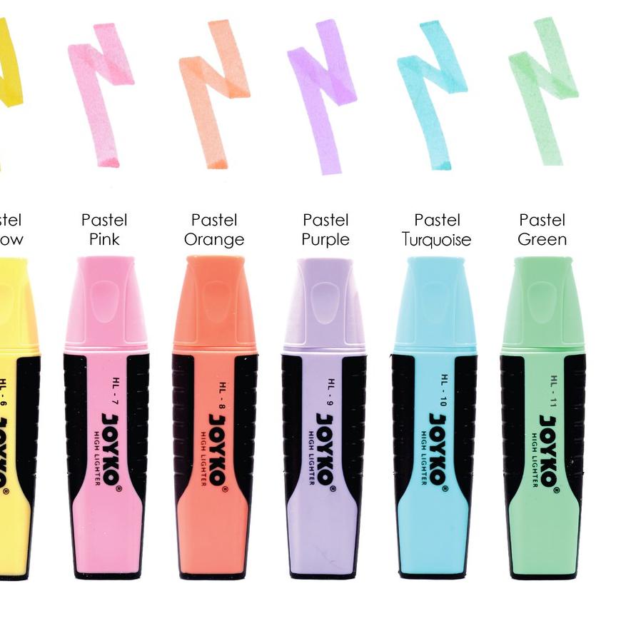 

Best - Highlighter Penanda Berwarna Joyko HL-70 Pastel Color 1 Set 6 Pcs