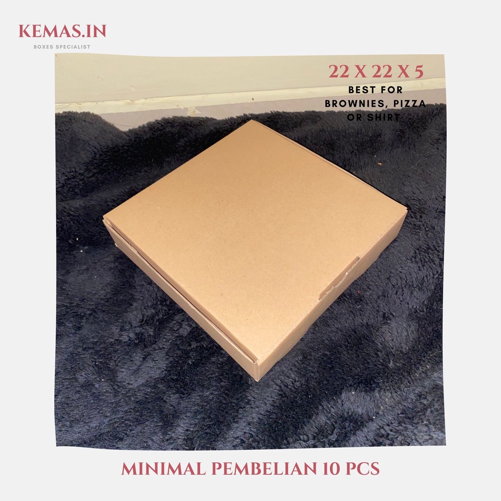

Kardus 22x22x5 cm | Box Die Cut dan Easy Usage | Box Kue Tart & Snack | Box Baju & Hampers
