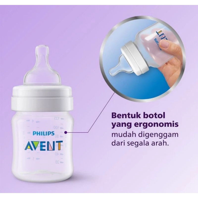 Botol Susu Philips Avent Classic Plus 260ml Anti Kolik dan Mengurangi Rasa Tidak Nyaman - BPA FREE