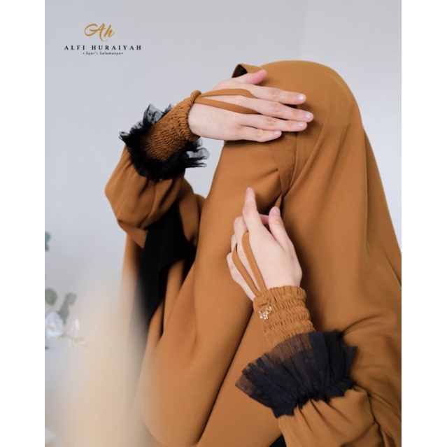 Khimar Magnolia Eid Series ori by Alfi Huraiyah