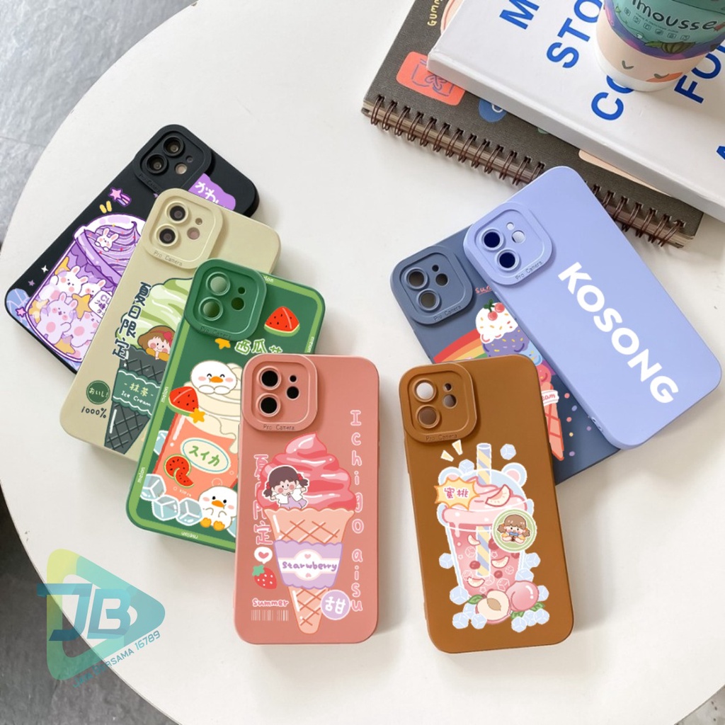 SOFTCASE PROCAMERA CUSTOM ICE CREAM OPPO VIVO SAMSUNG REALME XIAOMI IPHONE INFINIX FOR ALL TYPE JB5774