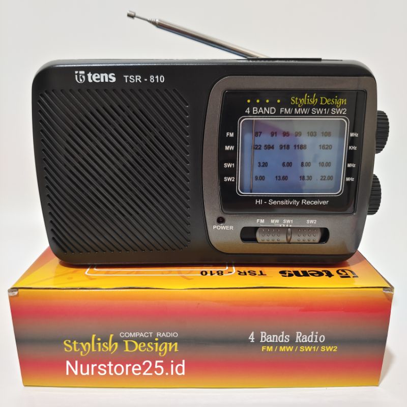 RADIO TENS TSR-810 FM AM MW SW1-SW2 4 BAND RADIO PORTABLE/RADIO TENS TSR-810 FM/MW/SW1/SW2 4 BAND RA