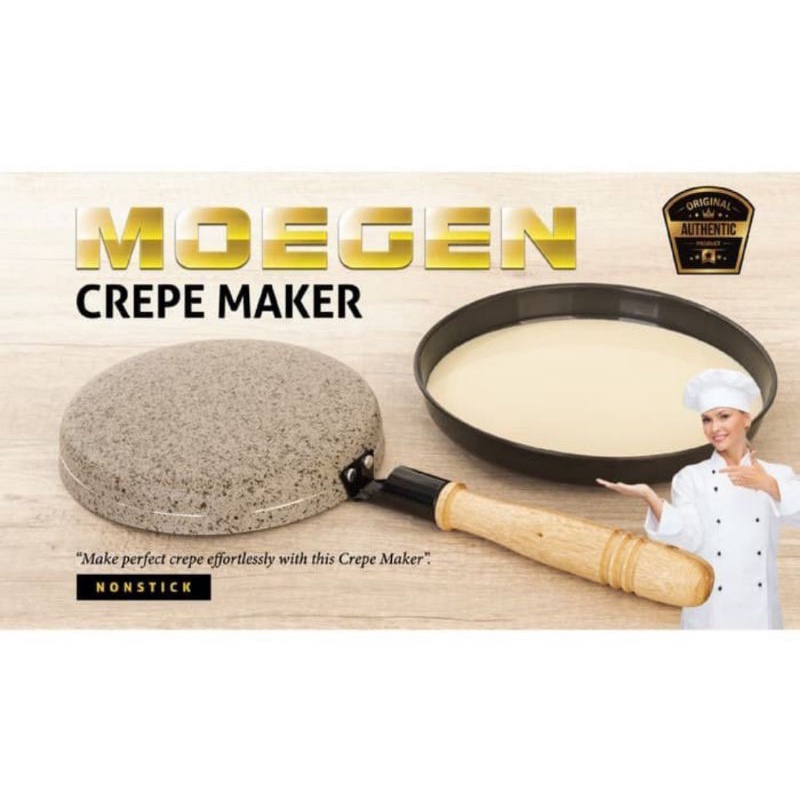 moegen crepe maker krepes crepes FREE papan lipat risol /  alat cetakan kulit lumpia risol ANTI Lengket / moegen pancake pan / crepe maker anti lengket