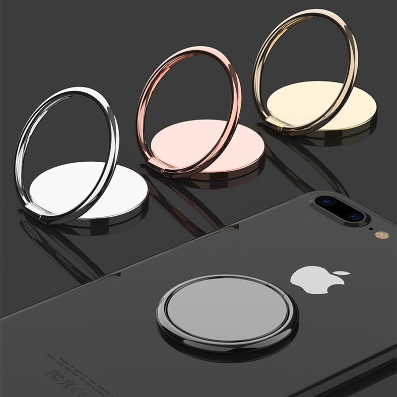 Universal Ultra-thin Finger Ring Mobile Phone Holder / Luxury Metal 360 Rotation Desk Tablet Cell Phone Stand / Cell Phone Magnetic Car Bracket Socket Support Accessories