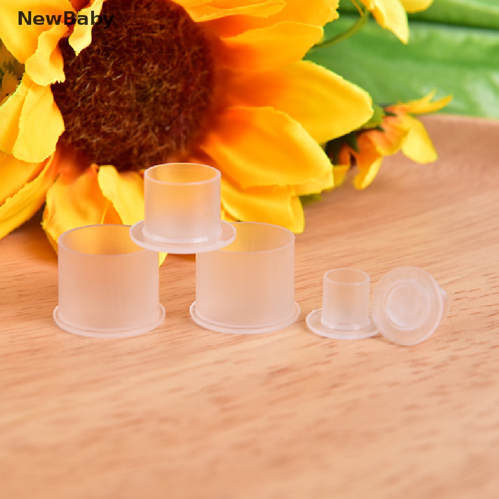 Newbaby 1000pcs Cup Holder Tinta Tato Warna Putih Transparan