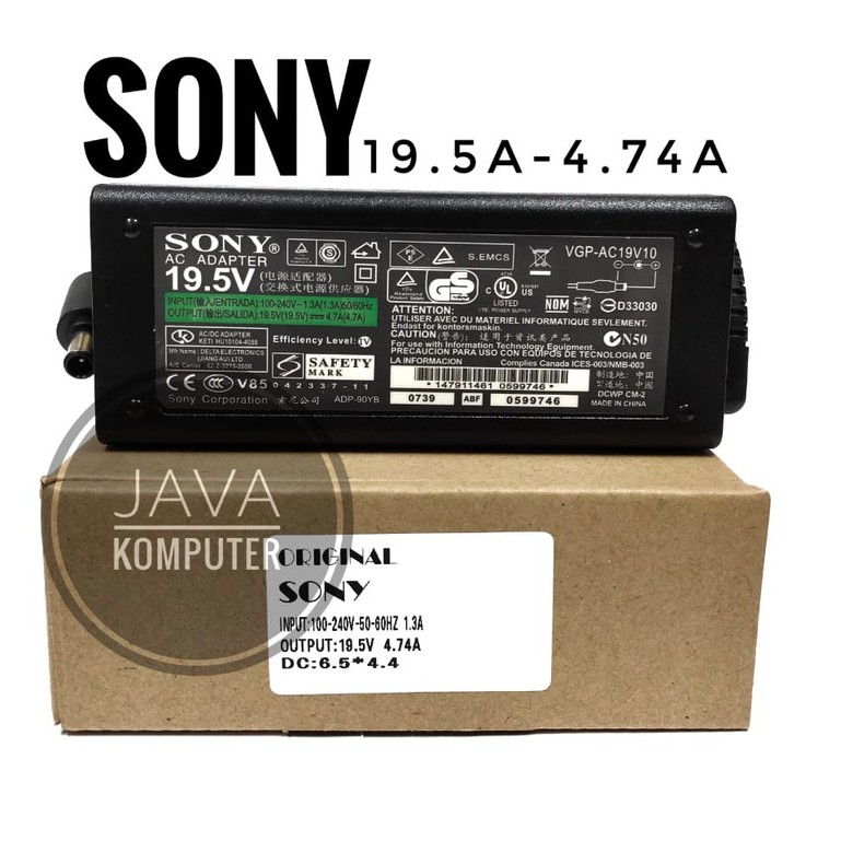 Original Adapter Led TV Sony BRAVIA Sony LCD BRAVIA TV - 40inch output: 19.5volt - 4.74A