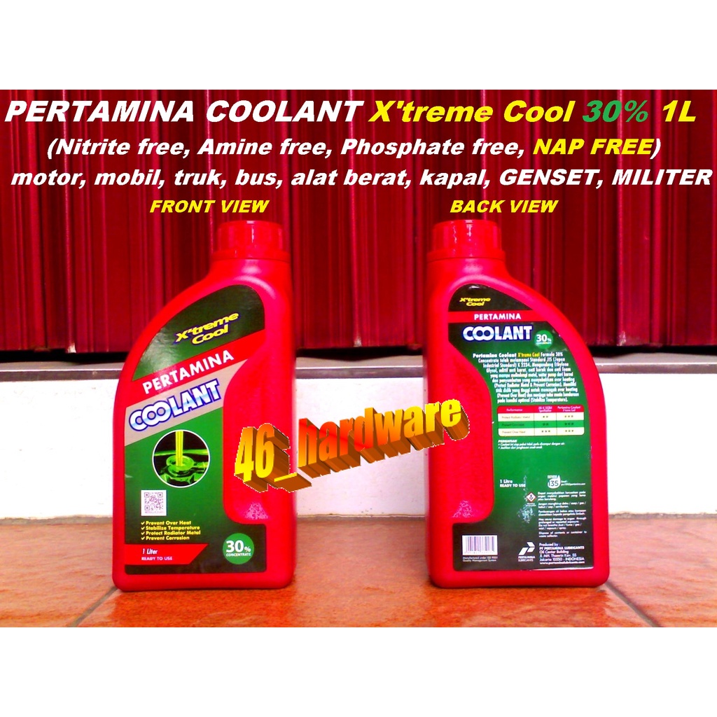 PERTAMINA COOLANT Air Radiator GREEN 1L Motor Mobil Truk Kapal Militer - 46_hardware