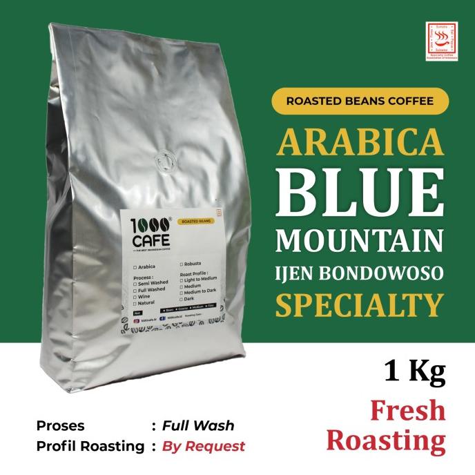 

[COD] Biji Kopi Arabica Blue Mountain Ijen Specialty Full Wash 1Kg [COD]