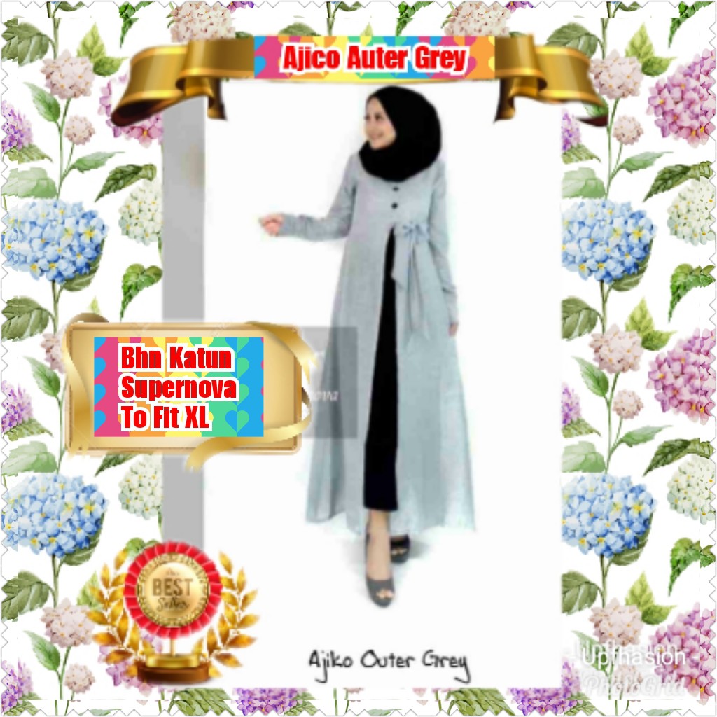 TERMURAH AJICO AUTER GREY /RED/ GAMIS/TERBARU/TERPOPULER/TERLARIS/KONDANGAN/TERMURAH