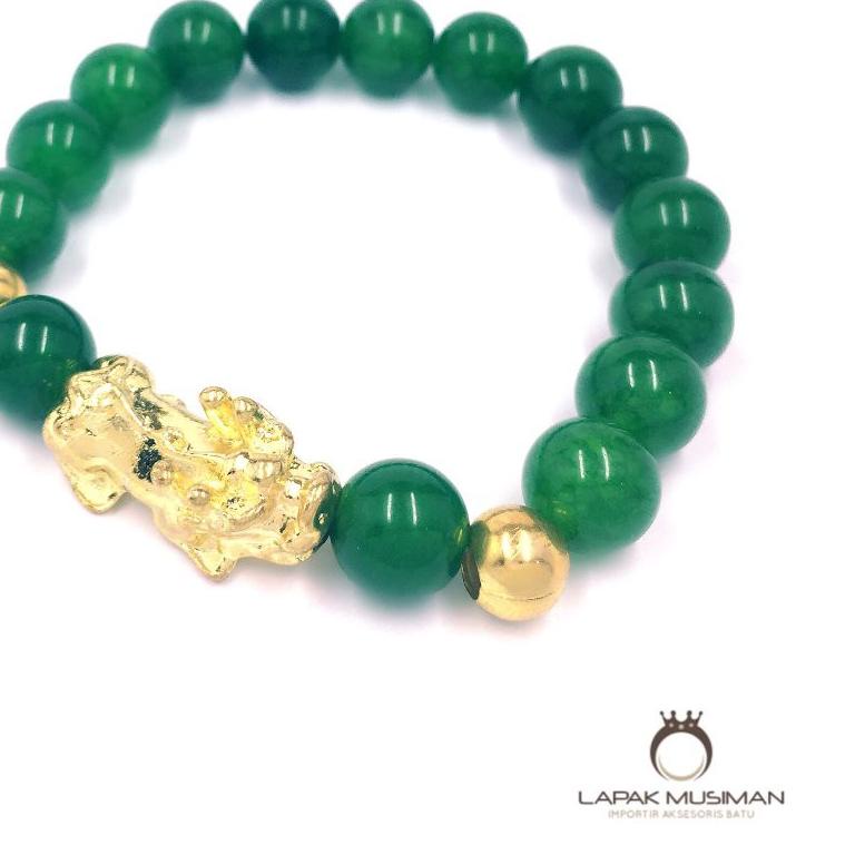 ➭ [] GELANG BATU GIOK NATURAL MANAU MOTIF QILIN ➼