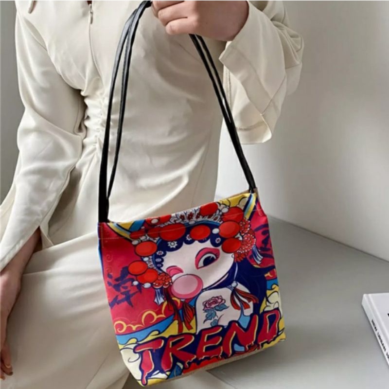 dem_sare / DS1165 TRENDBY TAS WANITA TOTE BAG MOTIF PRINT TERBARU TOTEBAG WANITA