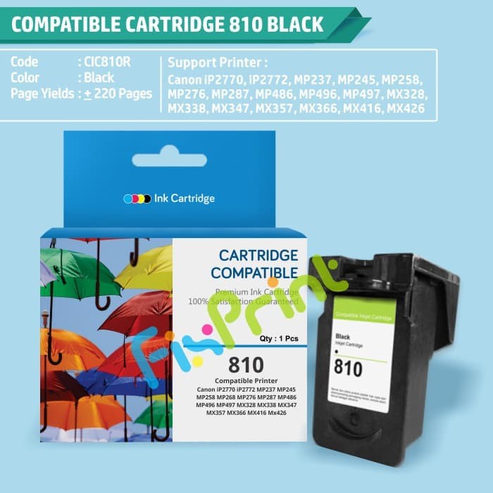 Tinta Cartridge Canon PG810 810 PG-810 Printer iP2770 MP268 MP276 MP287 MP486 MP496 MP497 MX328