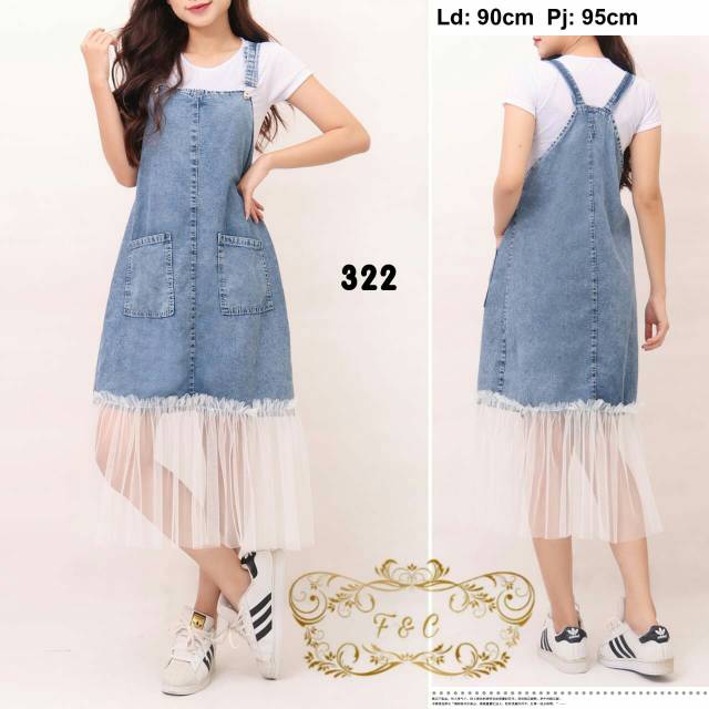 Overall jeans mix tutu