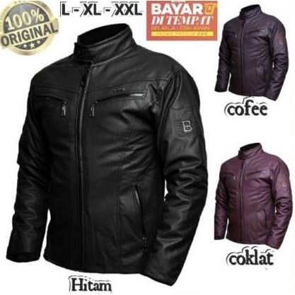 Jaket Semi Kulit Bandung Terbaru Bankers 006/Jaket Touring/Jaket Motor