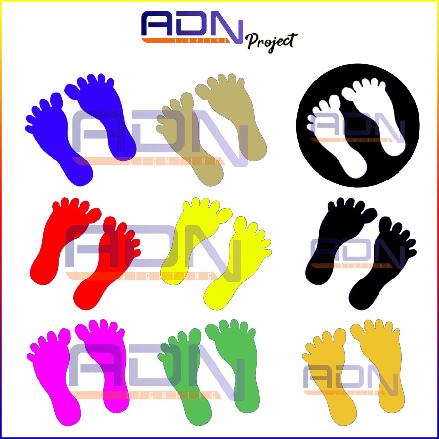 CUTTING STICKER TELAPAK KAKI WALLPAPER LANTAI DINDING TEMBOK LIFT DLL by ADN.in