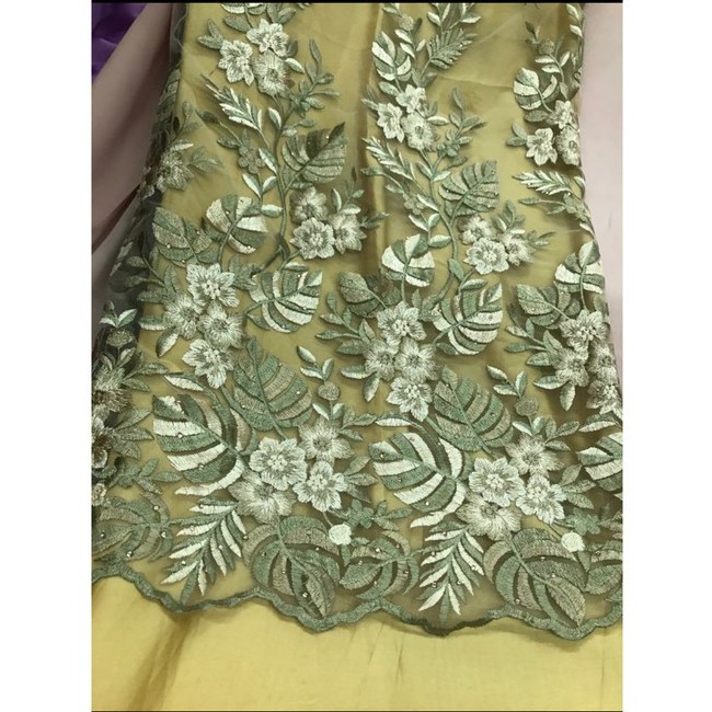 Kain Batik Set Katun Hijau Biru Kebaya Tile 3D Two Tone