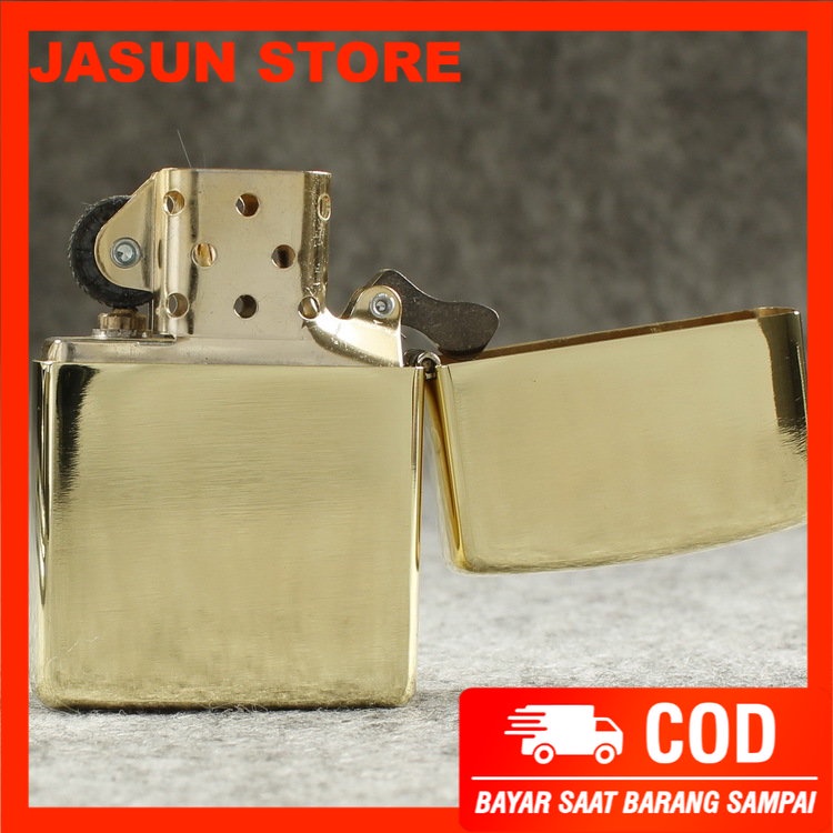 Korek Api Zippo Premium Gold Motif Daun