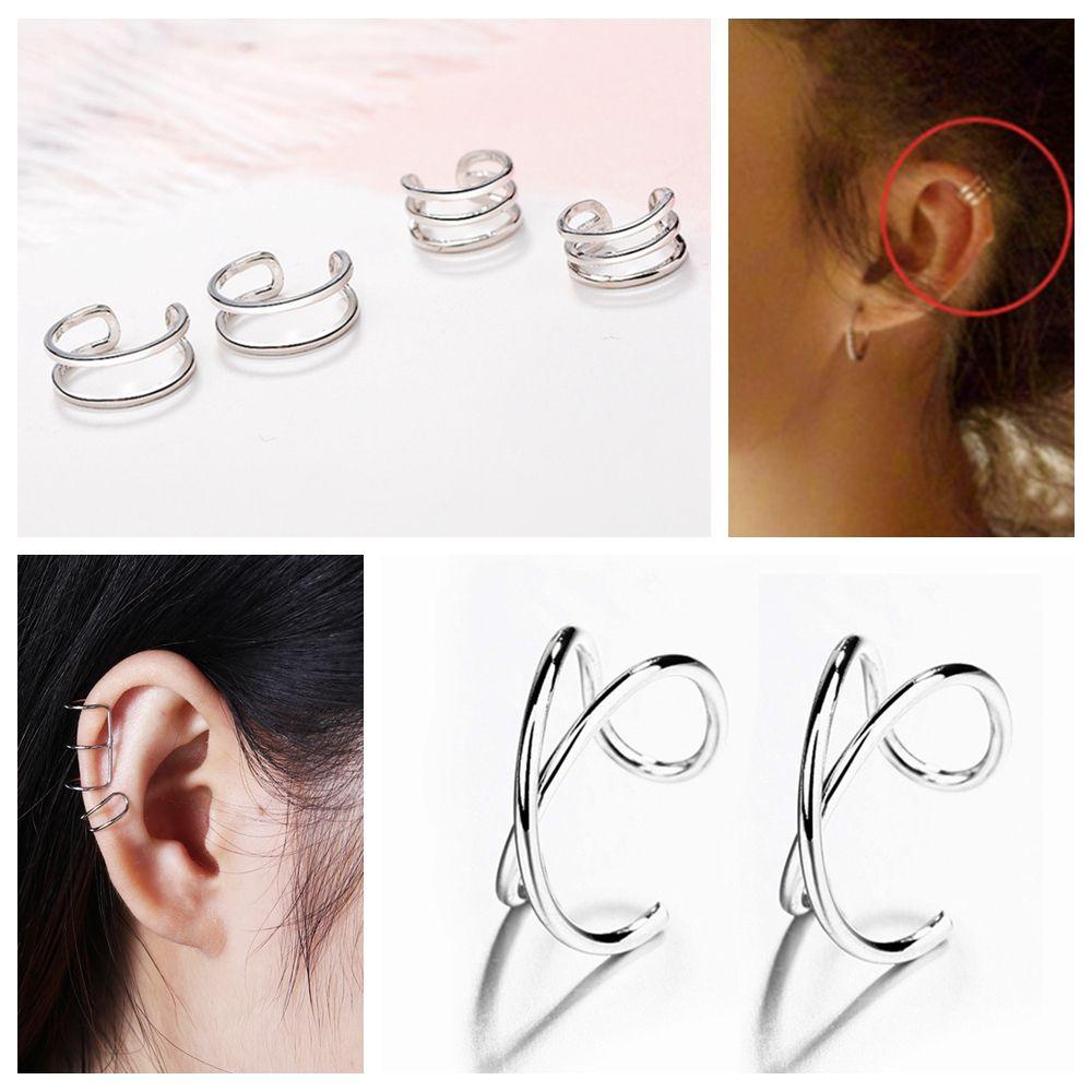 Lily Telinga Klip Fashion Perhiasan Set Stainless Steel Cartilage Hoop