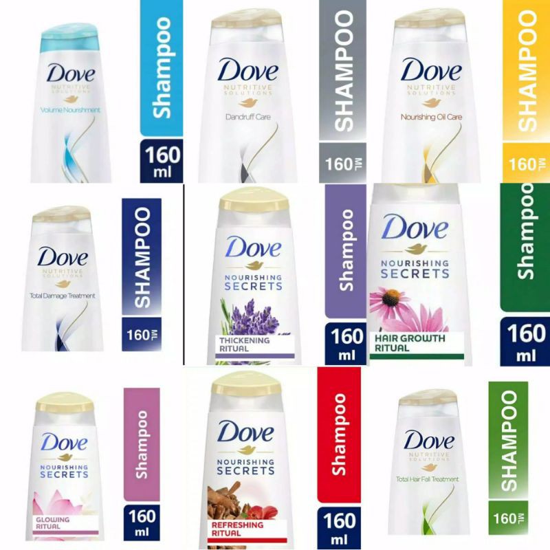Jual DOVE SHAMPOO all variant 160ML/320ML/60ML Indonesia