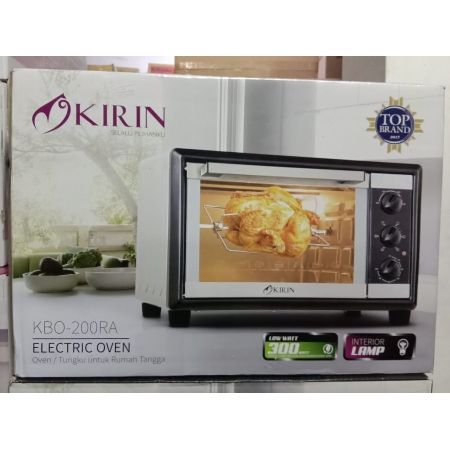 KIRIN Oven LIstrik 20 Liter / Electric Oven 20 Liter + Lampu KBO 200 RA - Garansi Resmi 1 Tahun