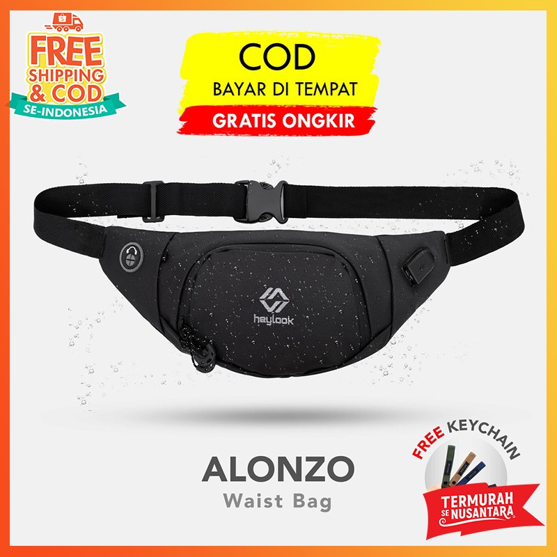 [BISA COD] TAS SELEMPANG PRIA SLING BAG WATERPROOF ANTI AIR USB COWOK TAS OUTDOOR MURAH TERBARU