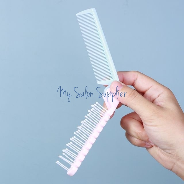 Sisir Lipat Gagang Biru Pink SY1035