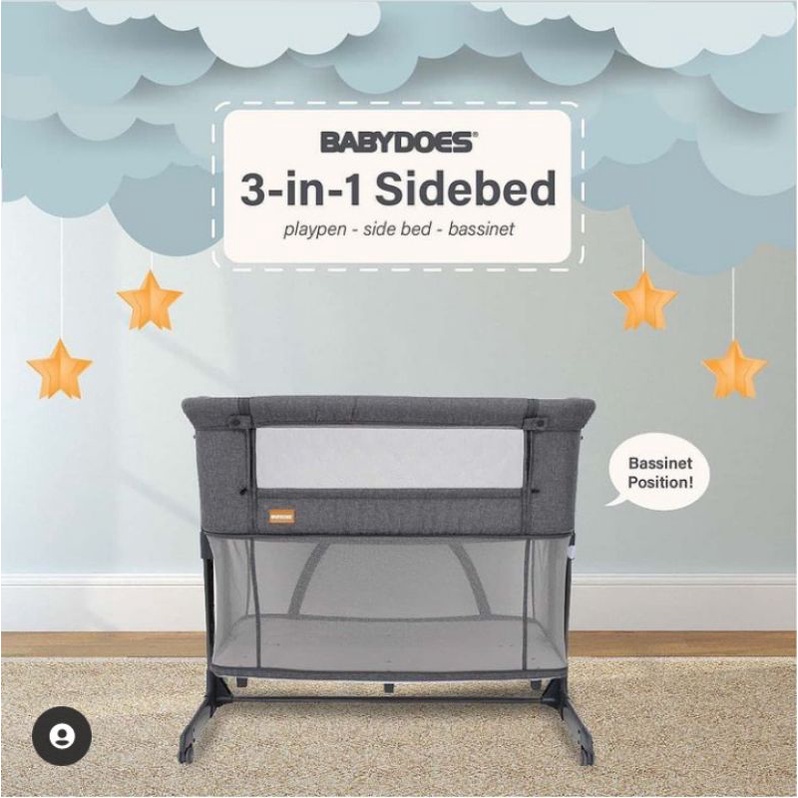 BABYDOES 3 IN 1 SIDEBED