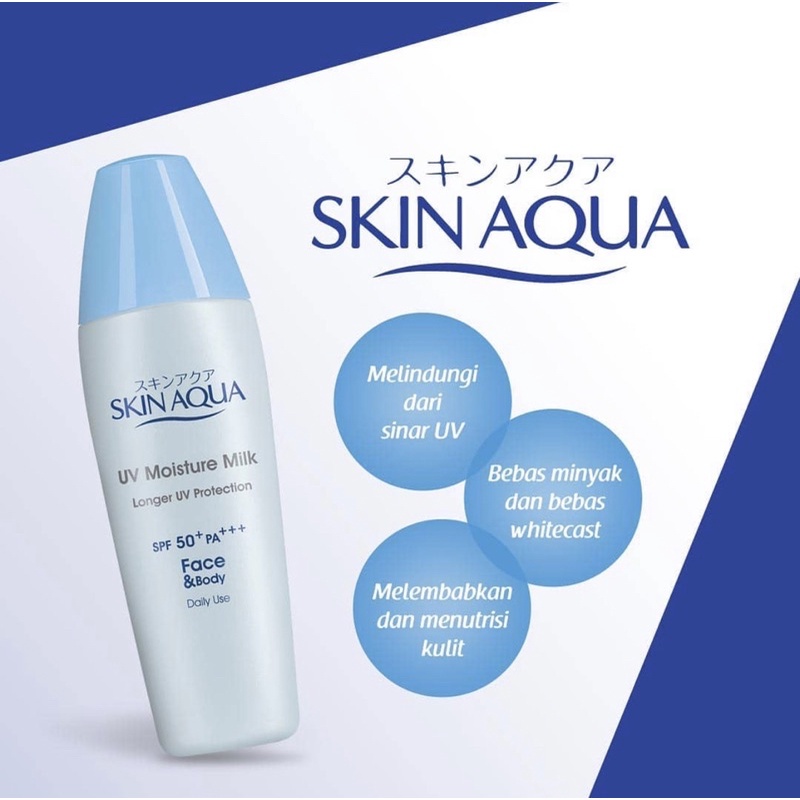 SKIN AQUA UV Sunscreen Moisture Milk / Mild / UV Mist / Gel / Whitening / Tone Up / Skinaqua SPF 20 / 25 / 30 /50 Tone Up Sunscreen Pelindung Wajah, Tabir surya