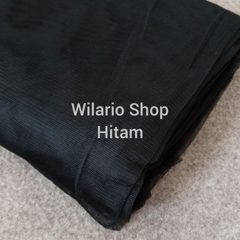 KAIN TILE HALUS LEMBUT | KAIN TULE | KAIN TULLE | KAIN TILLE | SOFT TILE | SOFT TULLE-Hitam