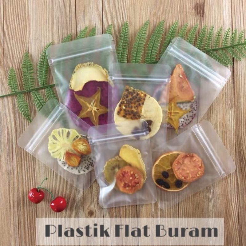 Plastik flat buram size kecil 30- 85 gram isi 50 pcs