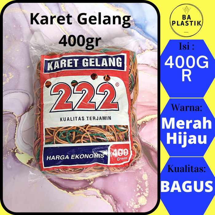 Karet Gelang 222 / Karet gelang termurah / karet gelang warna warni