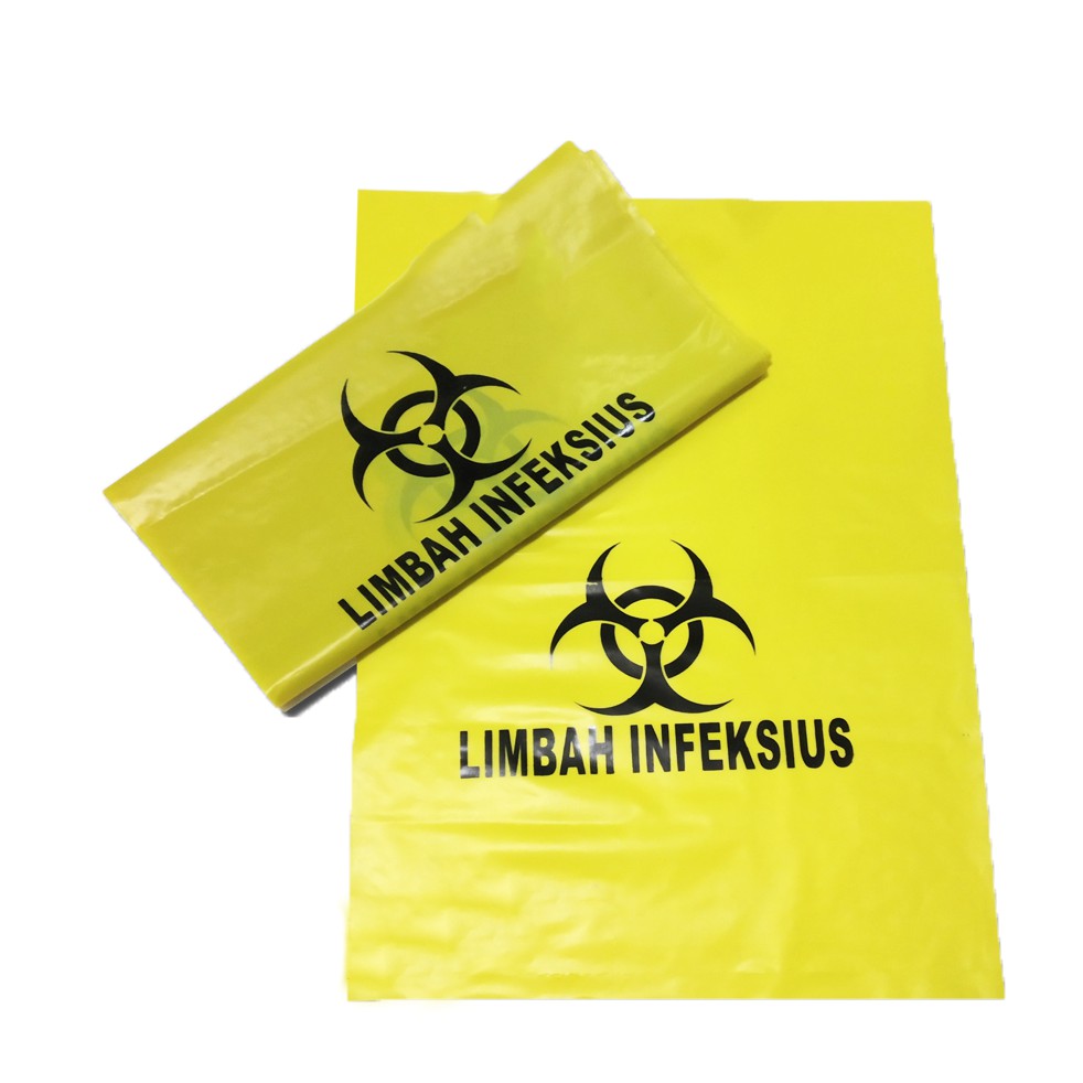 Kantong Plastik BioHazard 80x100cm pak isi 50