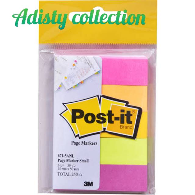 

Post it 3M 671-5ANL 5 warna