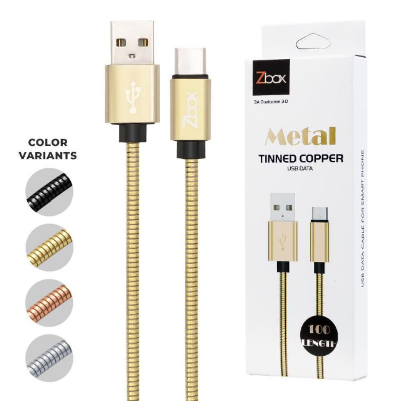 Kabel Data Zbox Usb Micro Metal Tinned Copper Premium Quality