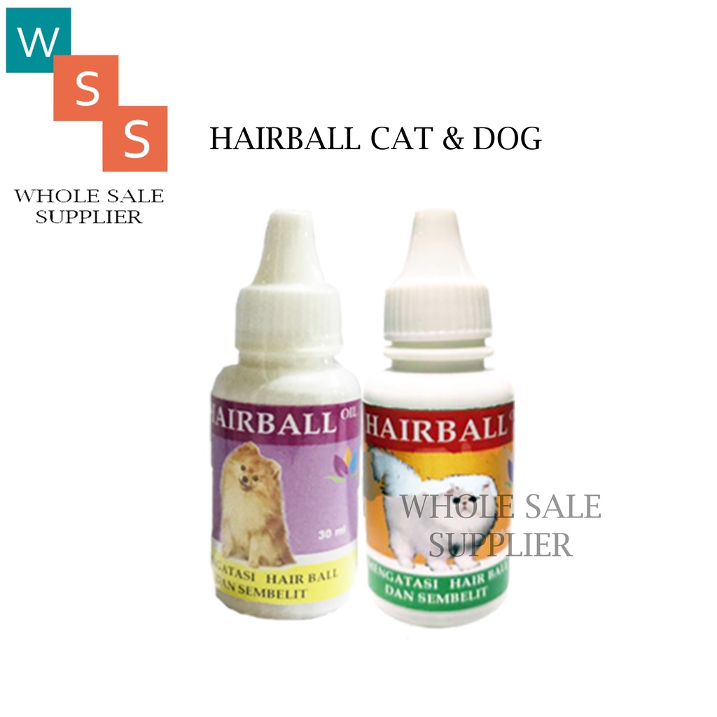 hairball oil 30ml mengatasi hairball &amp; sembelit kucing &amp; anjing