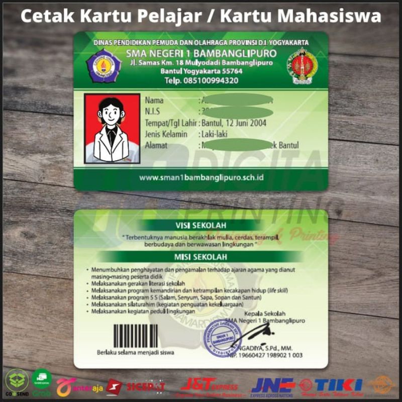 

Cetak Kartu ID Card Custom 2 sisi