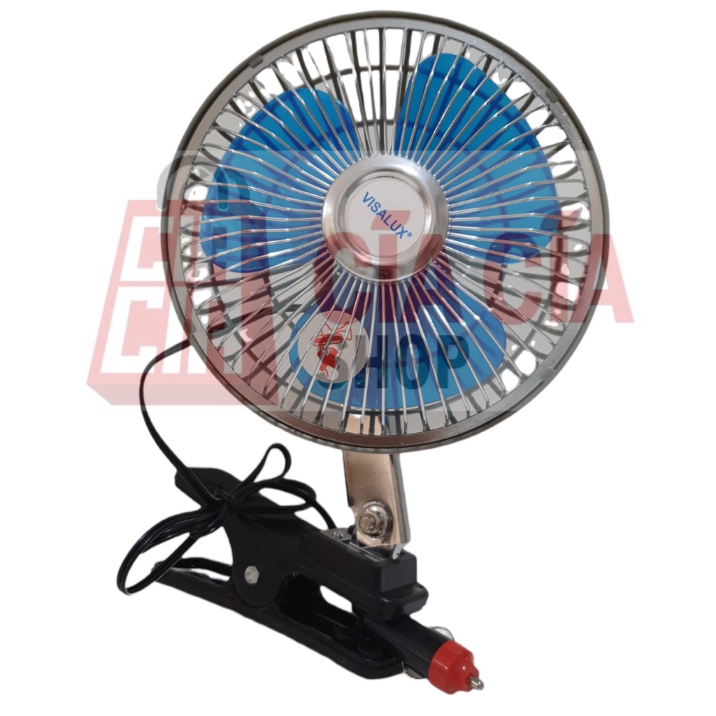 Kipas Angin Mobil 6 inch DC 12V 24V Kipas Angin Jepit Aki Mobil 6&quot; Kipas Angin DC Visalux Car Fan