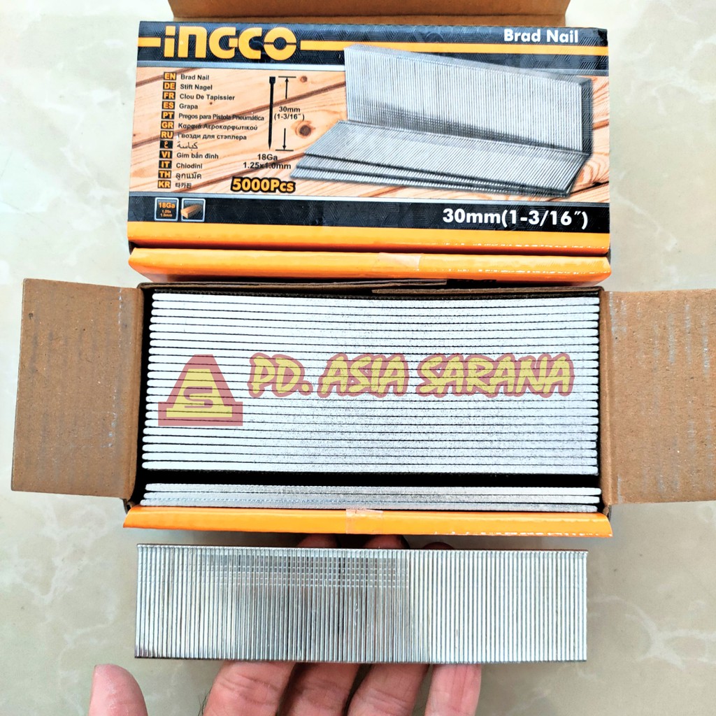 [F30] Brad Nail 30mm INGCO ANA18301 Refill Isi Nailer Paku I Tembak T