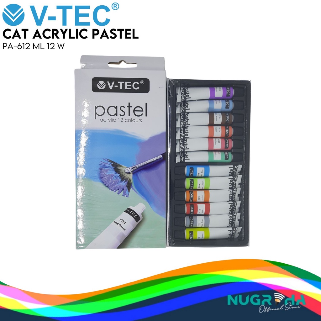 

Cat Akrilik Warna Pastel V-TEC Set 12x6ml / Pastel Akrilik PA-612