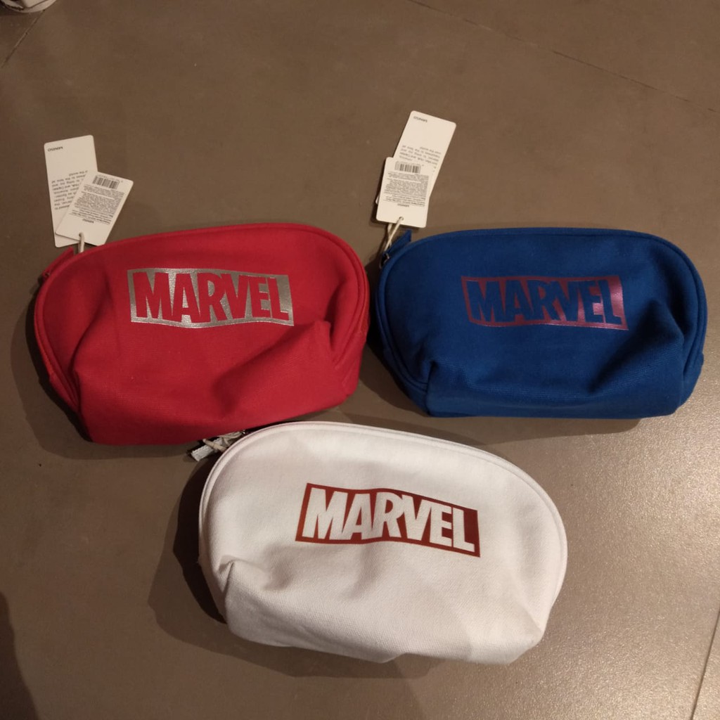 pouch kosmetik marvel x miniso