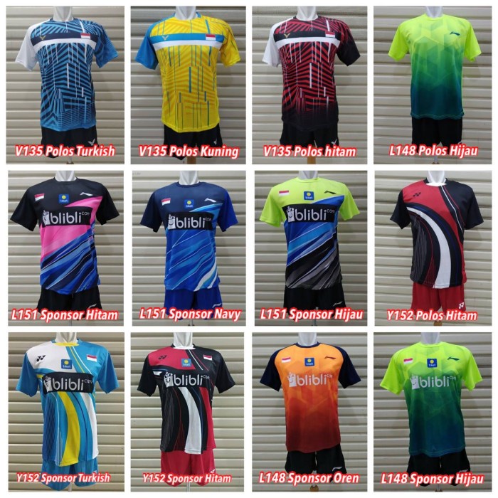 Setelan Baju Badminton / Baju Bulutangkis / Jersey Bulutangkis Dewasa