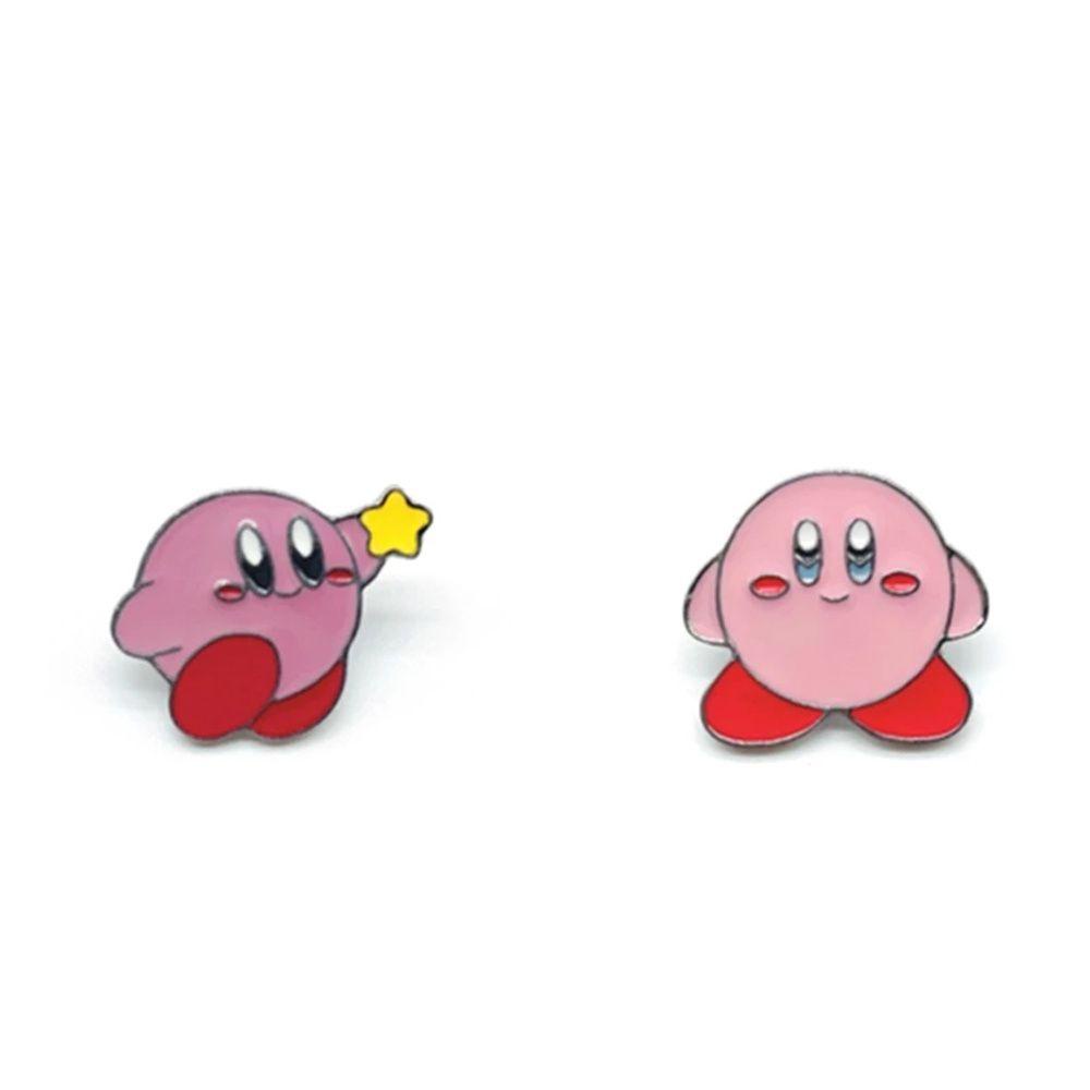 Mxbeauty Kirbyy Pin Fans Hadiah Perhiasan Anime Pink Enamel Pin Logam Pin Cosplay Lencana