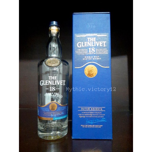 Botol bekas miras The Glenlivet 18 700 ml + Box