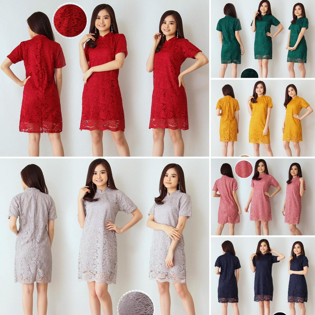 Dress Envi Premium Brukat Corneli Tulang (6warna) DRESS EUNBI DRES NATAL BROKAT