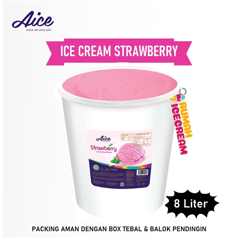 

Ice Cream Strawberry 8 Liter Aice