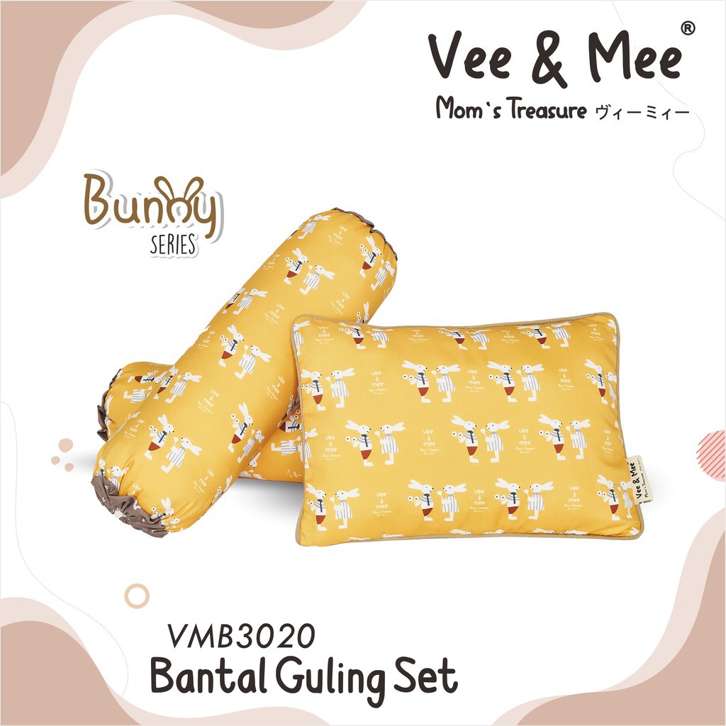 Vee &amp; Mee Bantal Guling Set | Bantal dan Guling Anti Bakteri